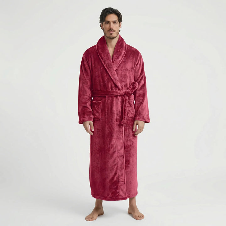 Langer Herren-Bademantel Mit Gürtel - Morris