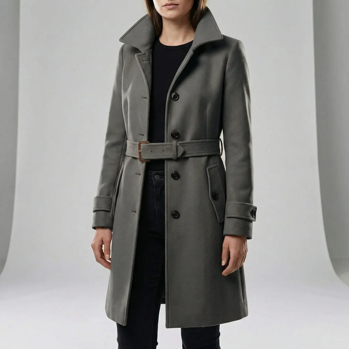 Langer Taillierter Trenchcoat - Alicia
