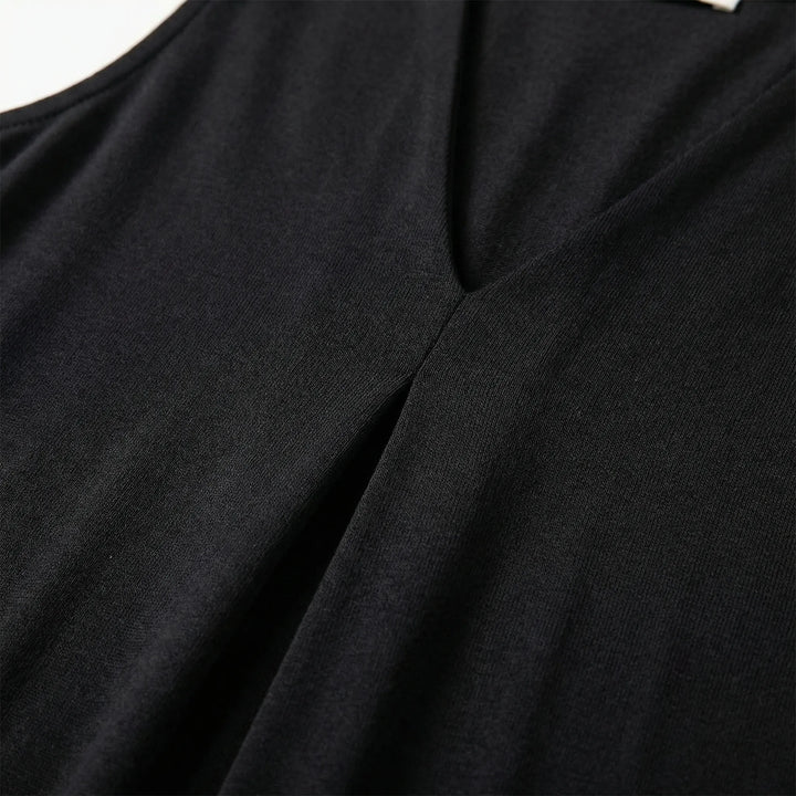 Langes Ärmelloses Kleid Mit V-Ausschnitt - Michele