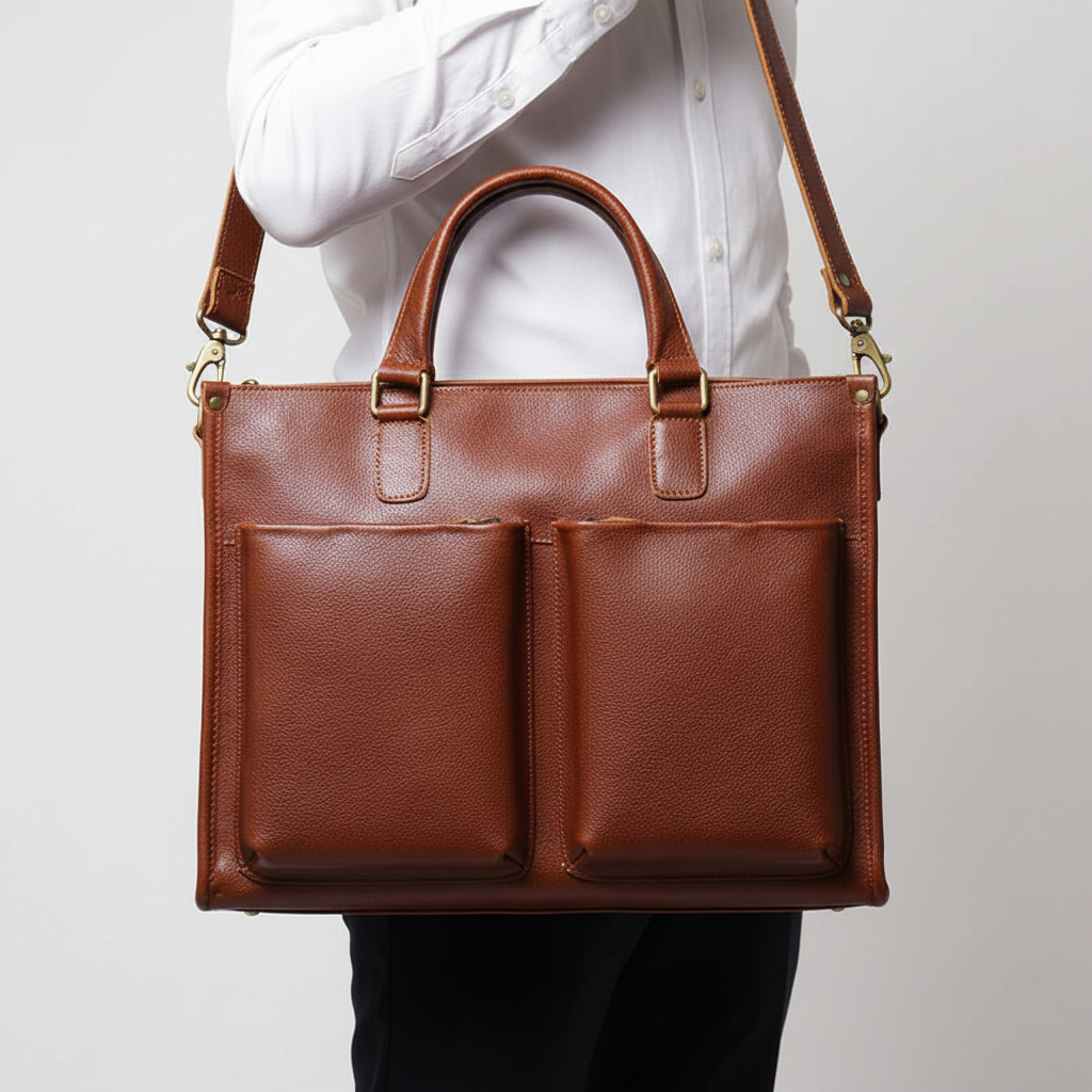 Laptoptas Wykonana Z Naturalnego Skóry - BusinessTote