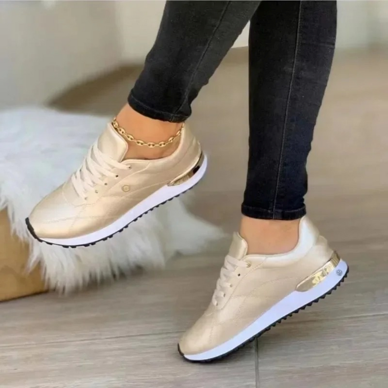 Comfortabele Leren Dames Sneakers - Celia