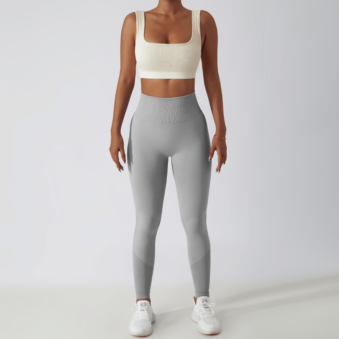 Legginsy sportowe damskie z wysokim stanem – FlexFit