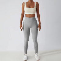Legginsy sportowe damskie z wysokim stanem – FlexFit