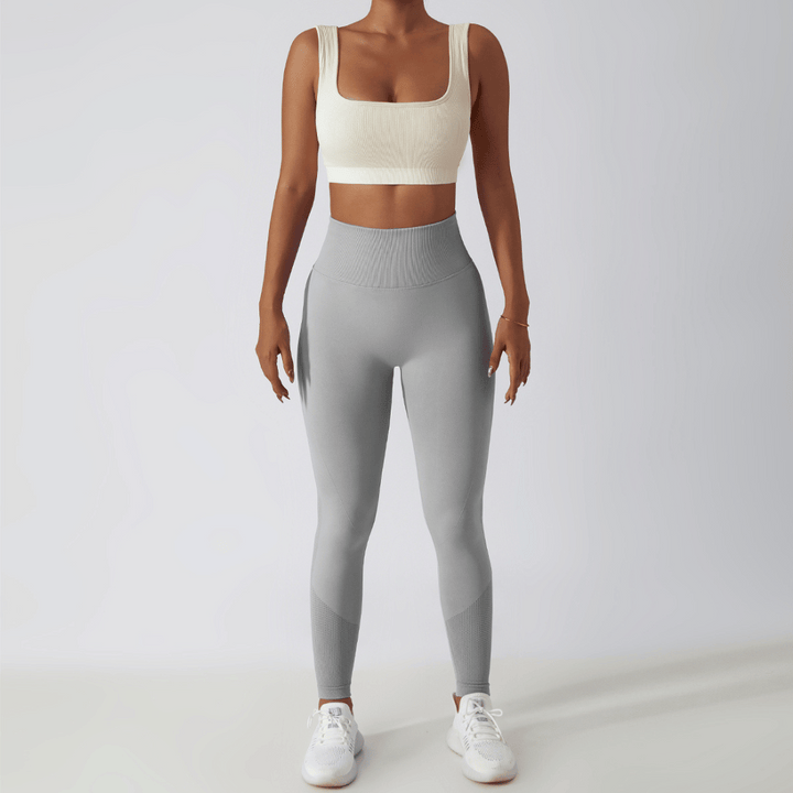 Legginsy sportowe damskie z wysokim stanem – FlexFit