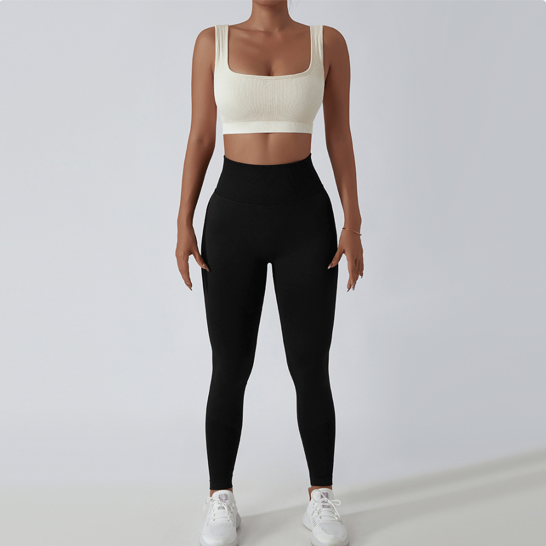 Legginsy sportowe damskie z wysokim stanem – FlexFit