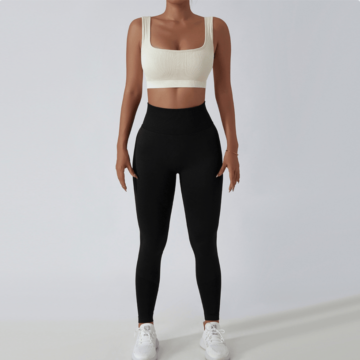 Legginsy sportowe damskie z wysokim stanem – FlexFit