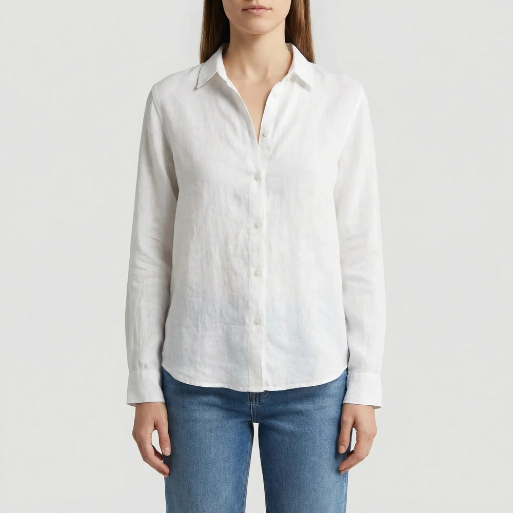Leichte Damenbluse Mit V-Ausschnitt - Rosemary