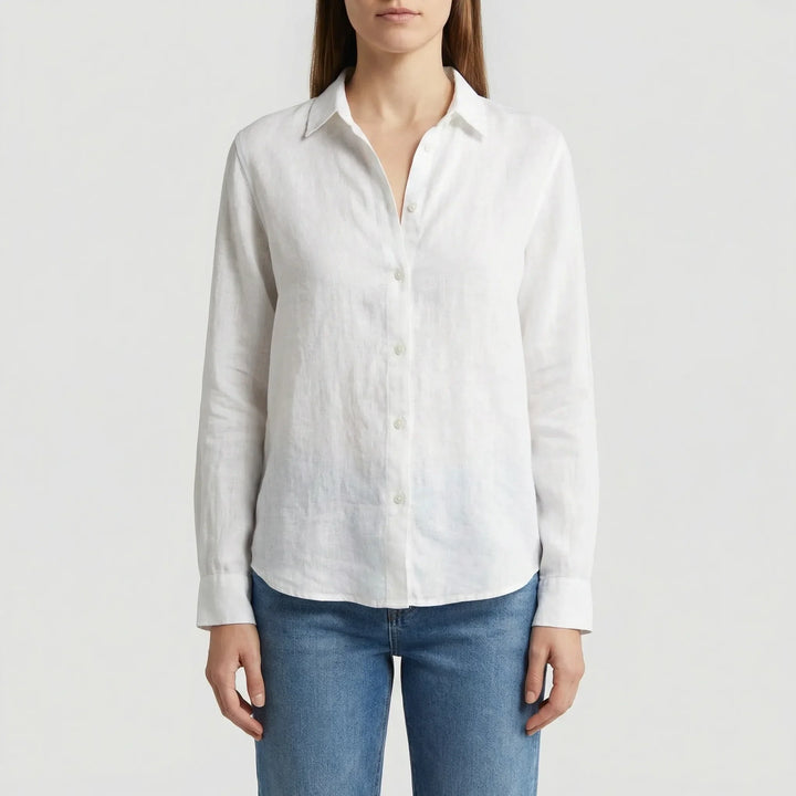 Leichte Damenbluse Mit V-Ausschnitt - Rosemary