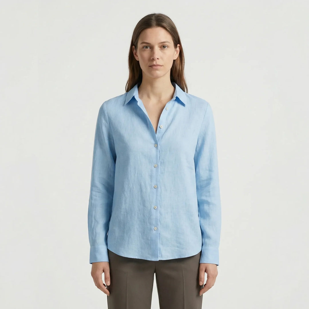 Leichte Damenbluse Mit V-Ausschnitt - Rosemary