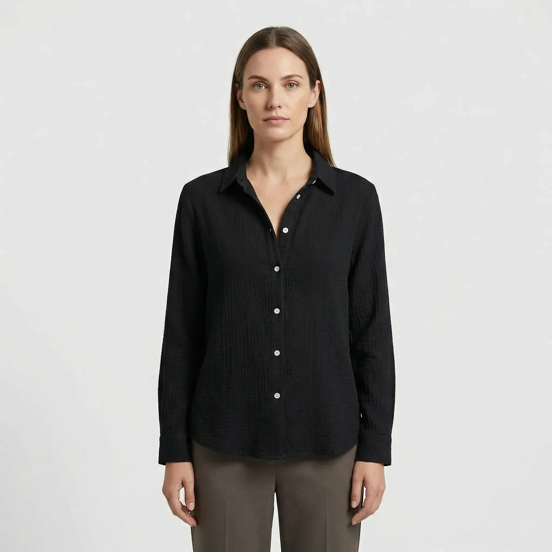 Leichte Damenbluse Mit V-Ausschnitt - Rosemary