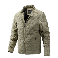 Casual heren herfstjack met diamantpatroon – Max