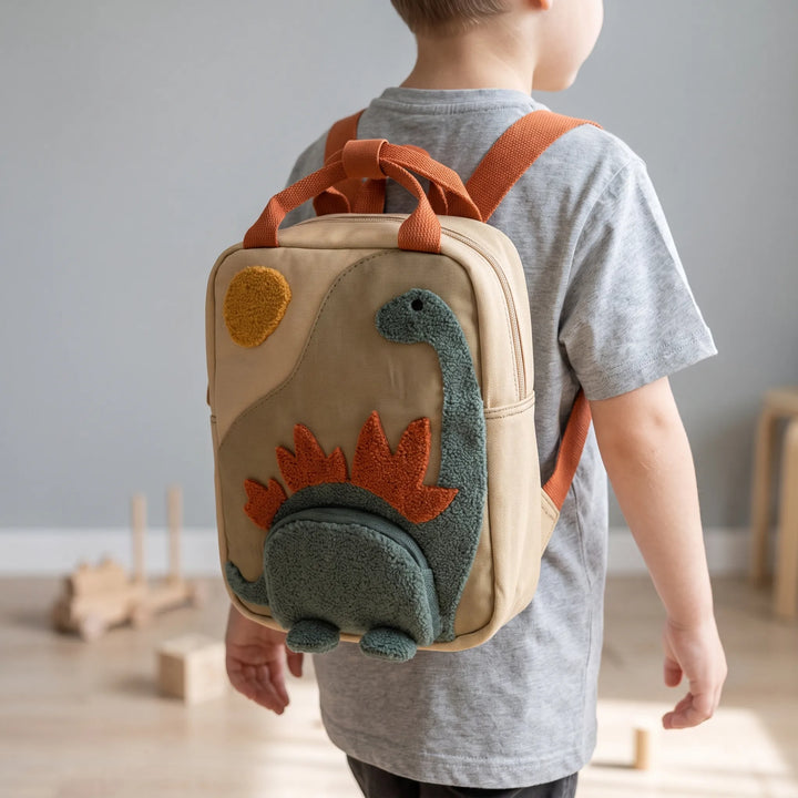 Leuke Kinderrugzak Met Speels Dinomotief - Saurio