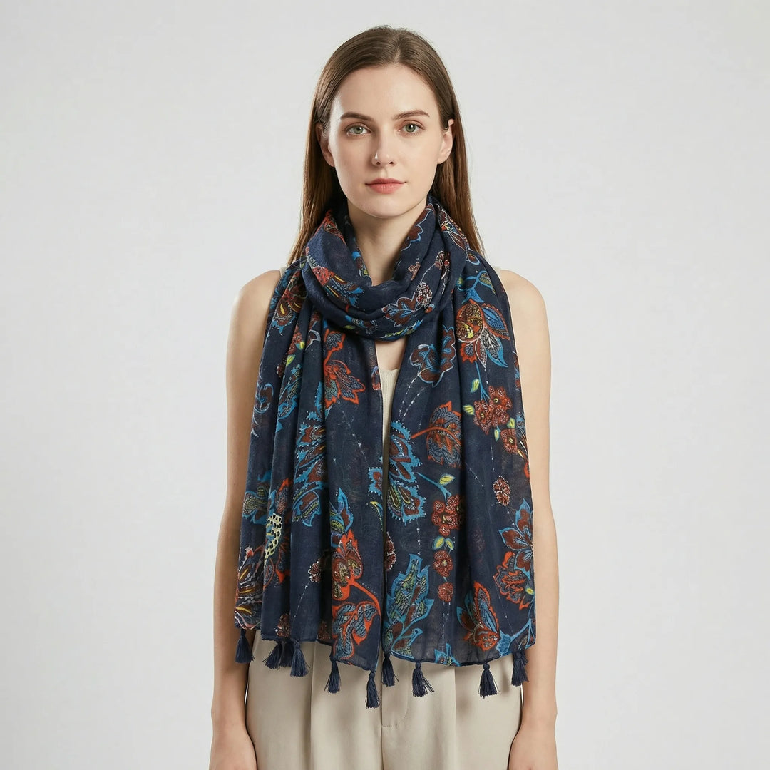 Lichte Damesdoek Met Kwastjesdetails - Janice
