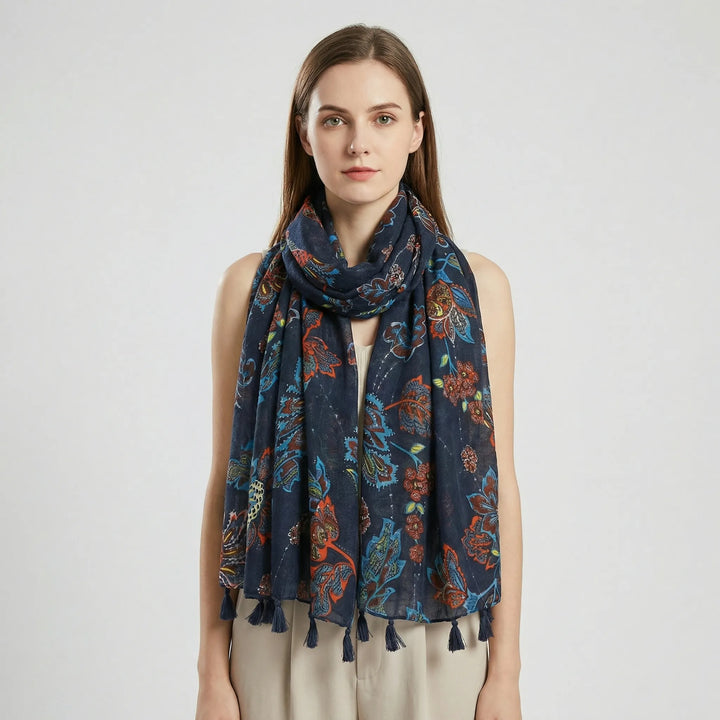 Lichte Damesdoek Met Kwastjesdetails - Janice