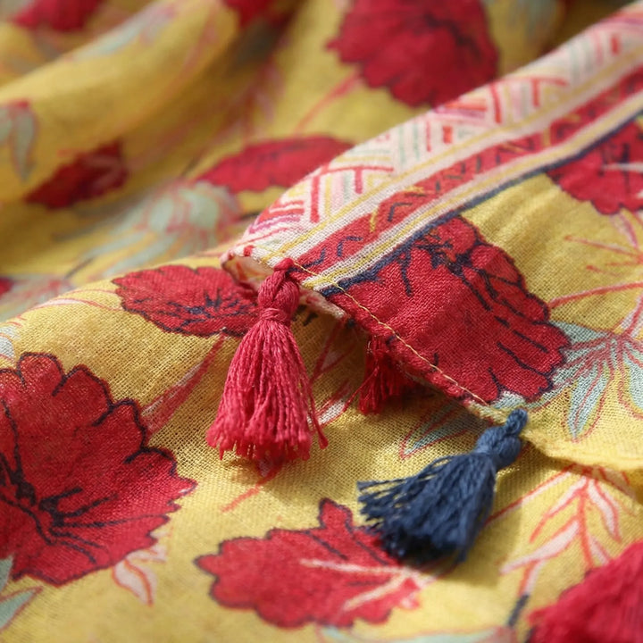 Lichte Damesdoek Met Kwastjesdetails - Janice