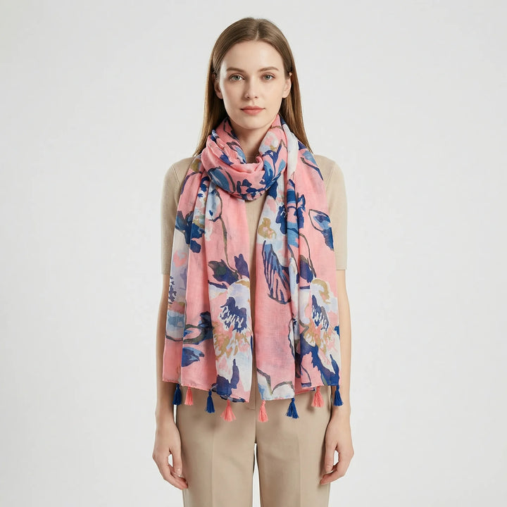 Lichte Damesdoek Met Kwastjesdetails - Janice