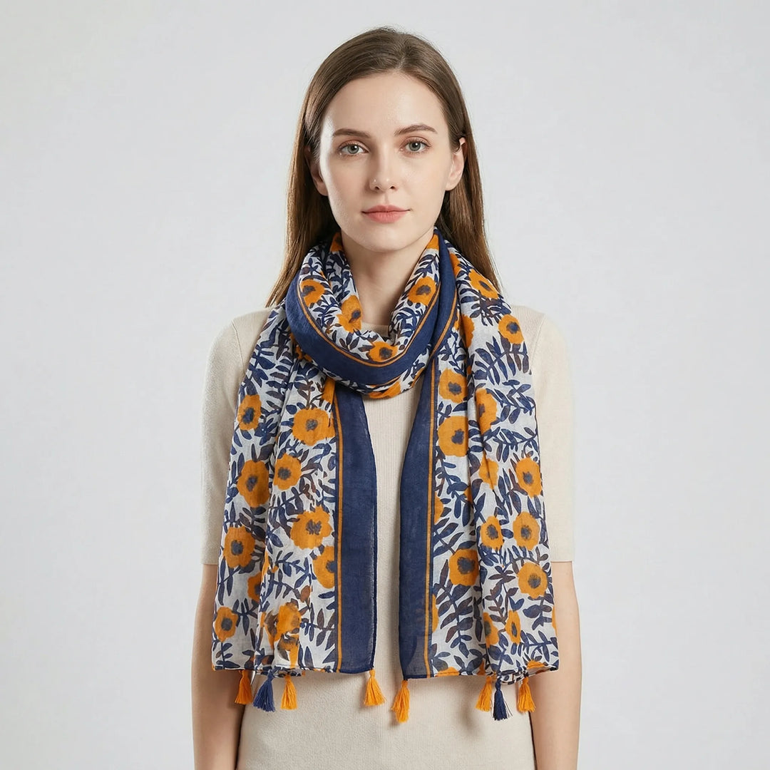 Lichte Damesdoek Met Kwastjesdetails - Janice