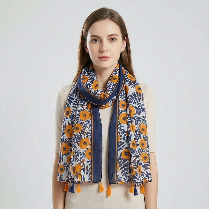 Lichte Damesdoek Met Kwastjesdetails - Janice