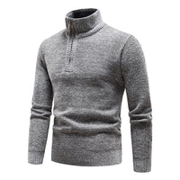Knitted Men's Sweater with Half Zipper – Cedric