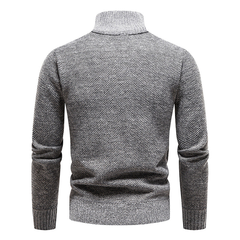Knitted Men's Sweater with Half Zipper – Cedric
