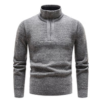 Knitted Men's Sweater with Half Zipper – Cedric