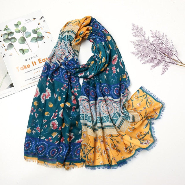 Lightweight Ladies Wrap With Tassel Details - Edna