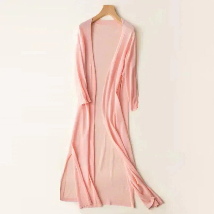 Lightweight Long Open-Front Cardigan - Cora
