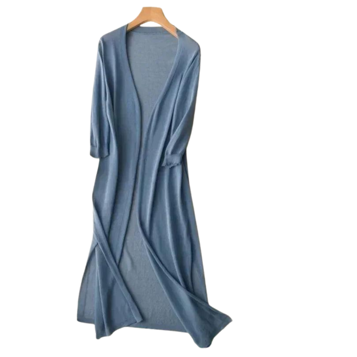 Lightweight Long Open-Front Cardigan - Cora