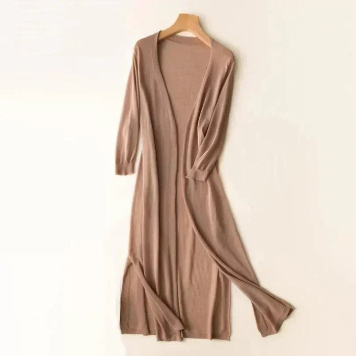 Lightweight Long Open-Front Cardigan - Cora