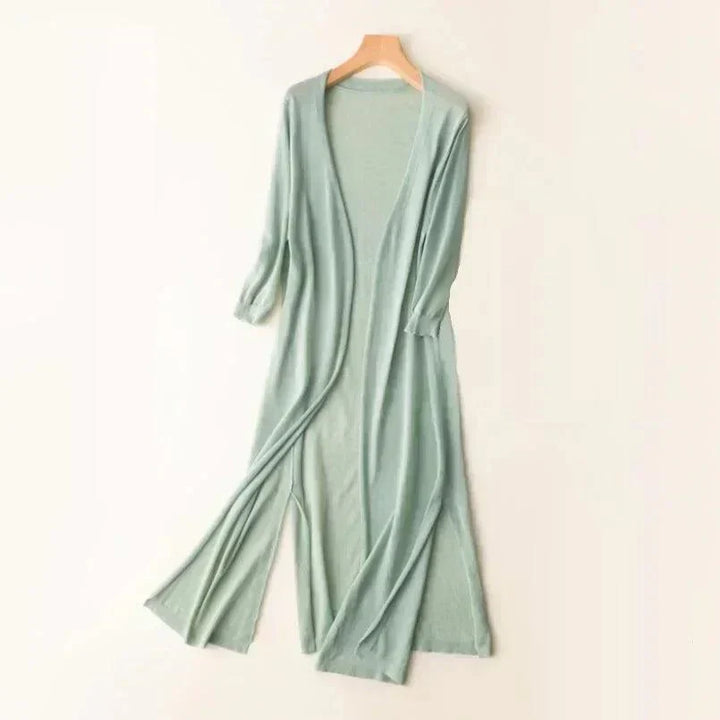 Lightweight Long Open-Front Cardigan - Cora
