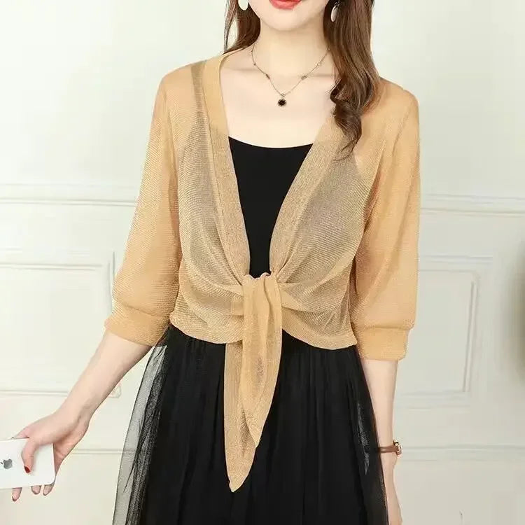 Lightweight Sparkly Shrug Cardigan - Kristi