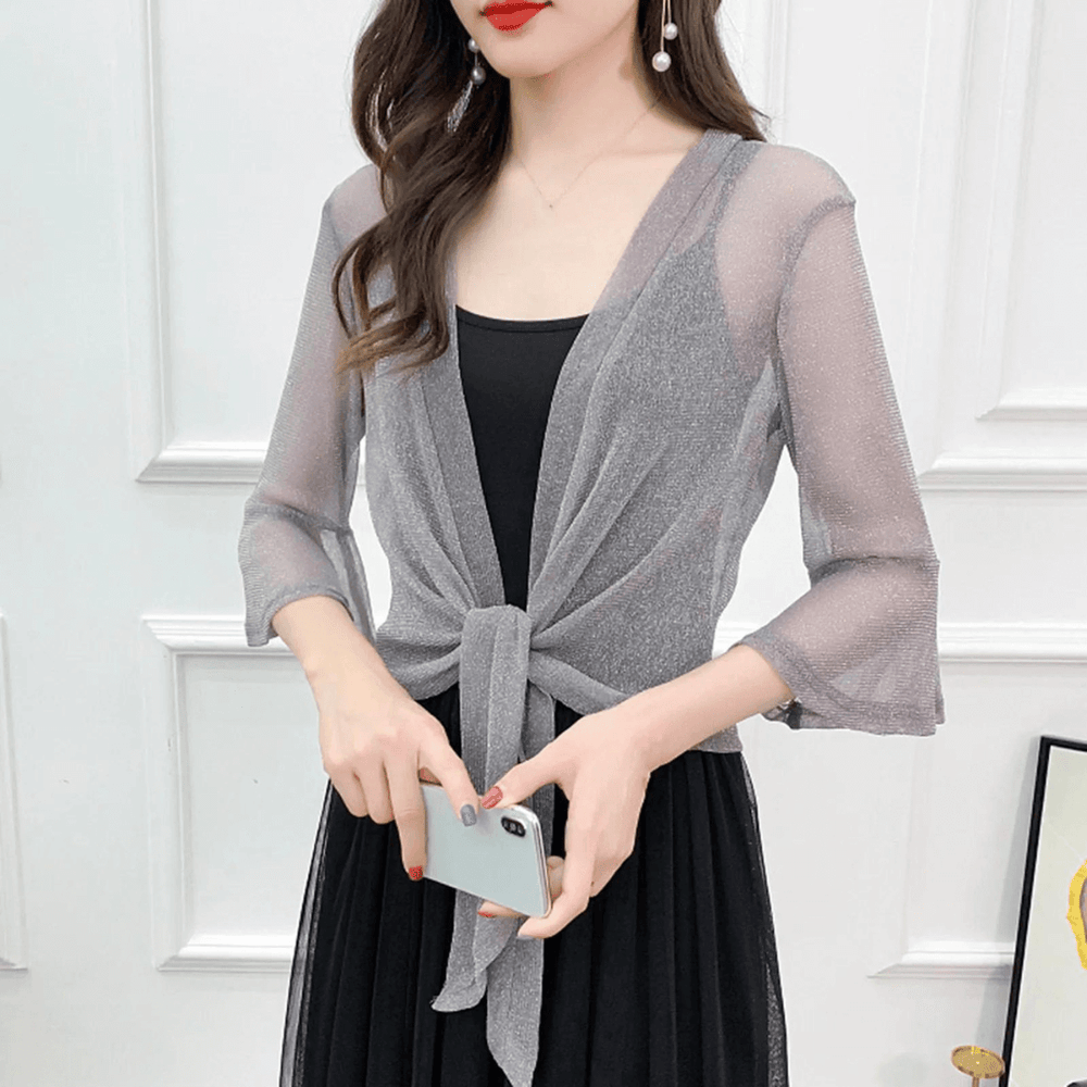 Lightweight Sparkly Shrug Cardigan - Kristi