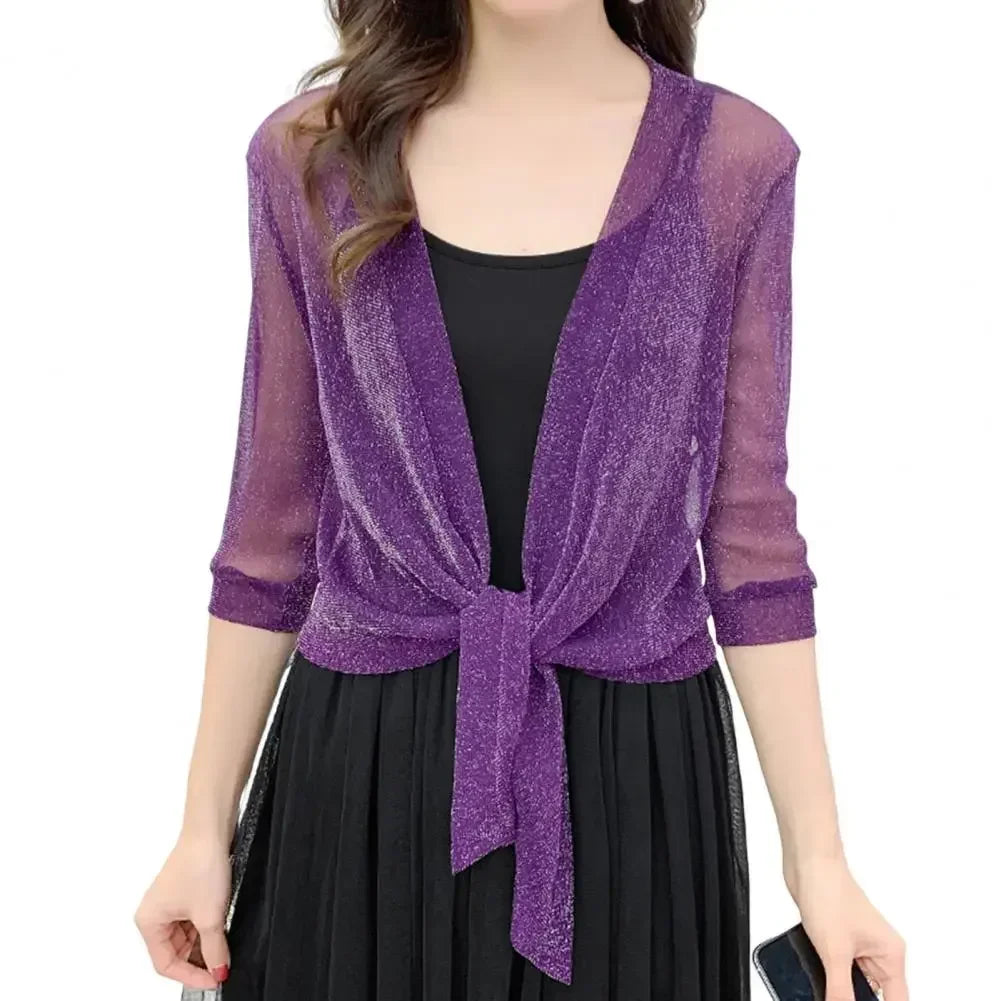 Lightweight Sparkly Shrug Cardigan - Kristi