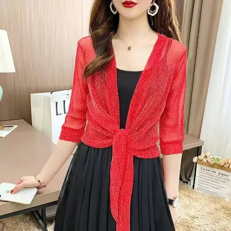 Lightweight Sparkly Shrug Cardigan - Kristi