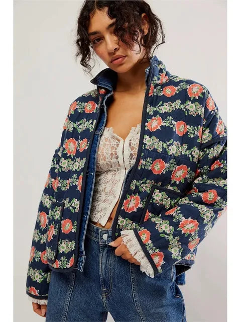 Lightweight Women's Jacket With Round Neckline - Johanna