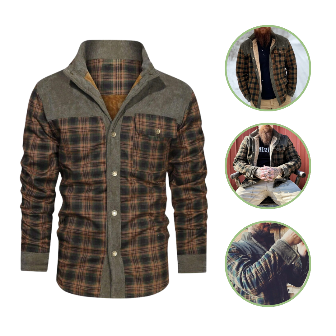 Lined Jacket With Tartan Pattern - Rex