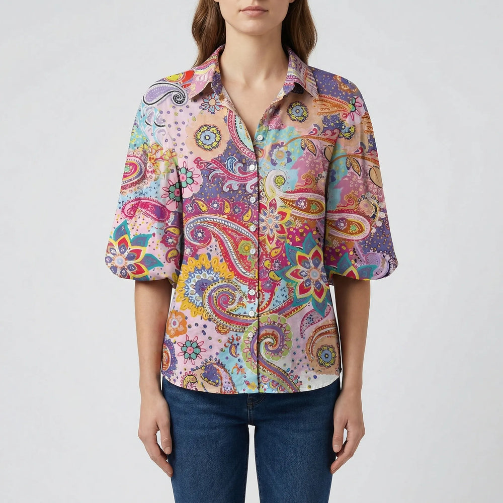 Locker Fallende Bluse Mit Paisley-Muster - Gayle