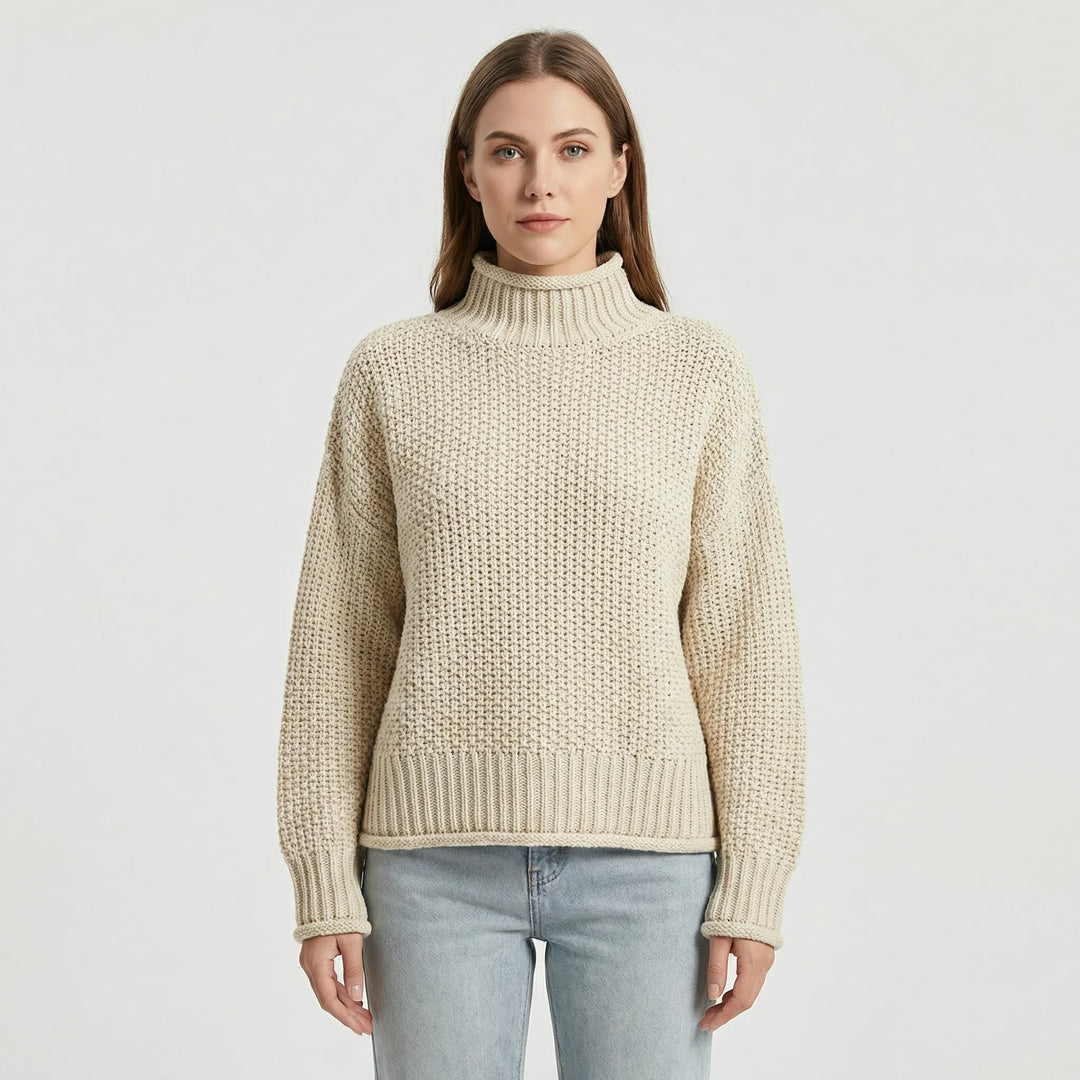 Lockerer Rollkragen-Strickpullover Für Damen - Dora