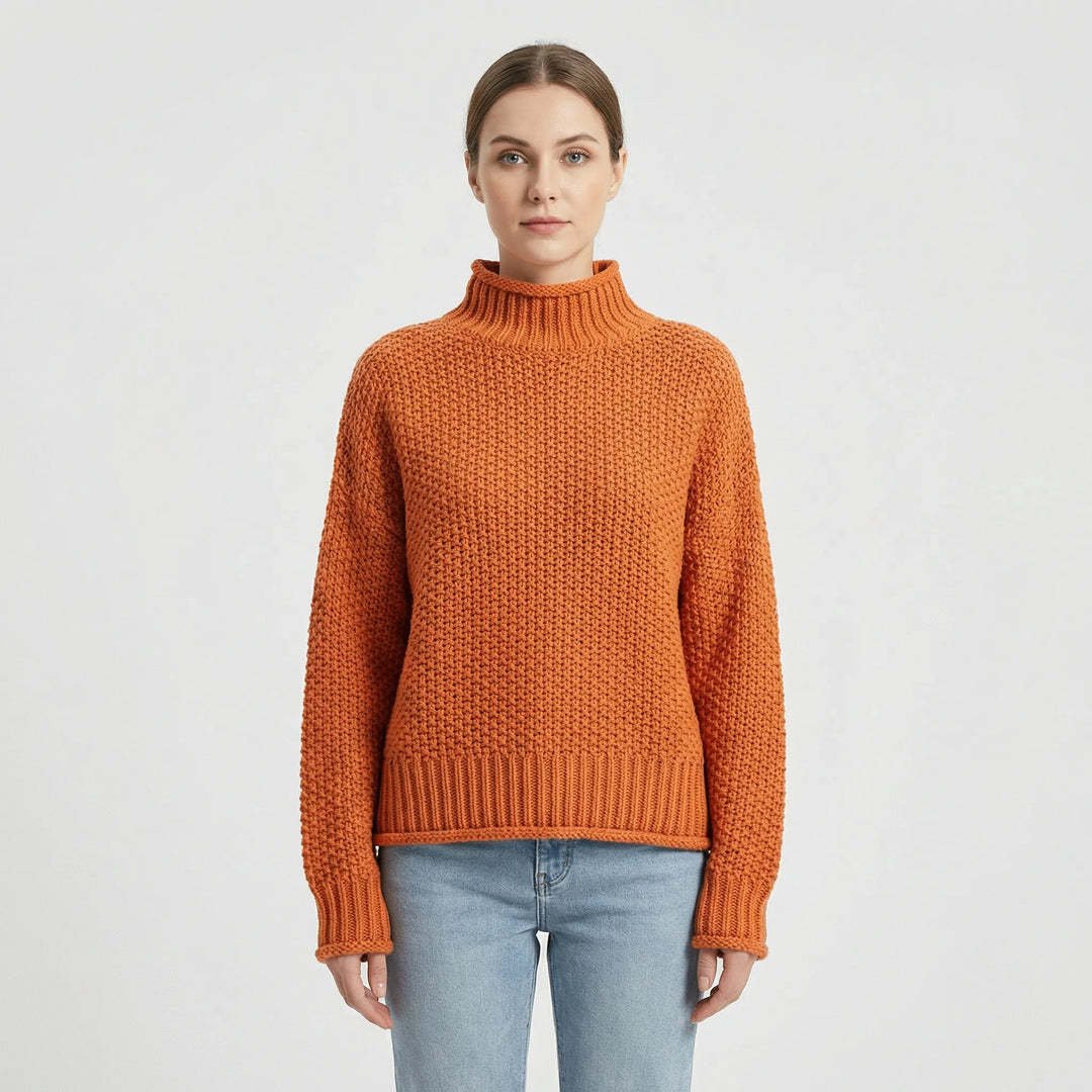 Lockerer Rollkragen-Strickpullover Für Damen - Dora