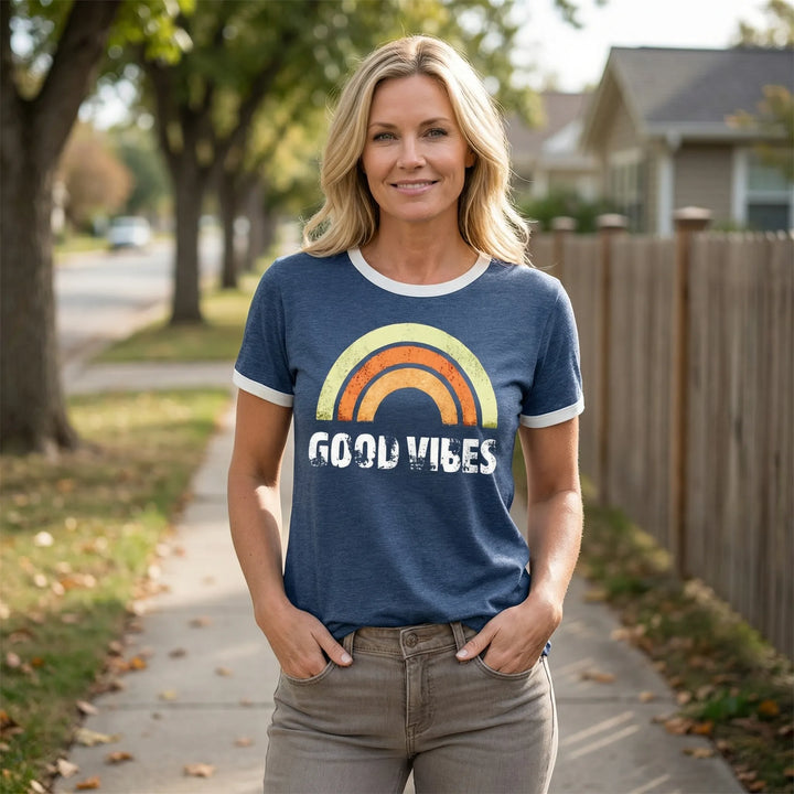 Lockeres Damen-Shirt Mit Regenbogenmotiv - Debbie