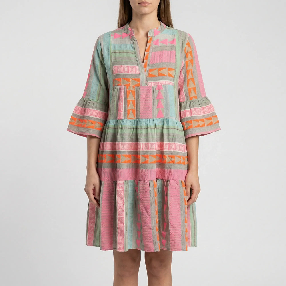 Lockeres Midikleid Mit Geometrischem Muster - Jackie