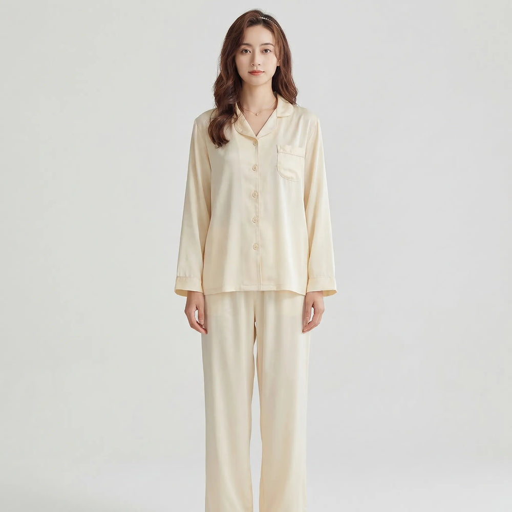 Long-Sleeve Button-Up Pyjama Set - Stephanie