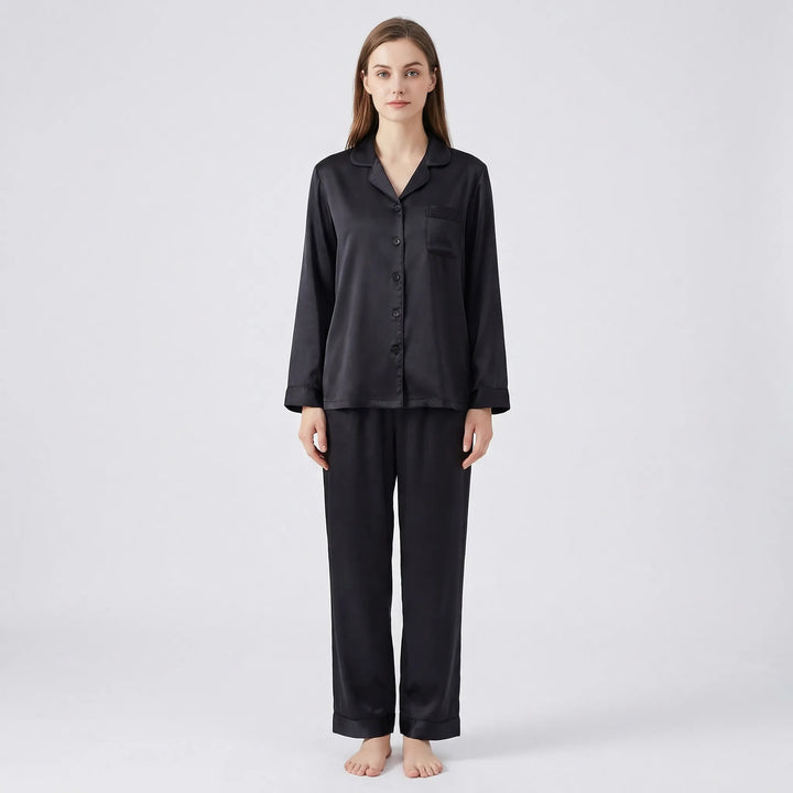 Long-Sleeve Button-Up Pyjama Set - Stephanie