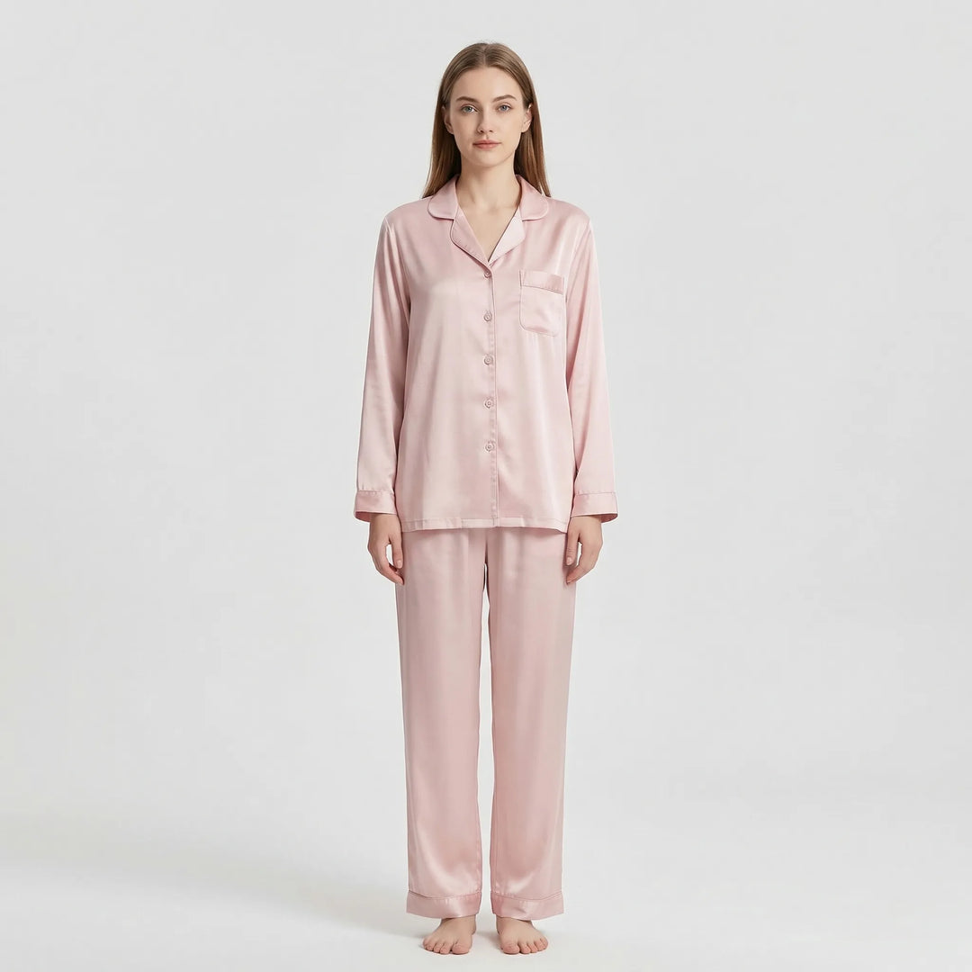 Long-Sleeve Button-Up Pyjama Set - Stephanie