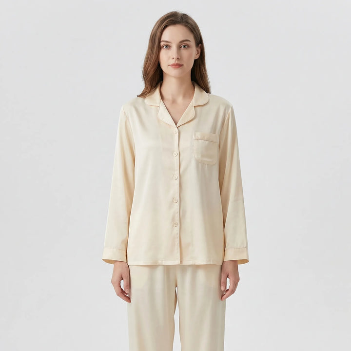 Long-Sleeve Button-Up Pyjama Set - Stephanie