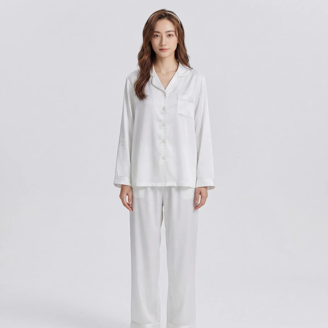 Long-Sleeve Button-Up Pyjama Set - Stephanie