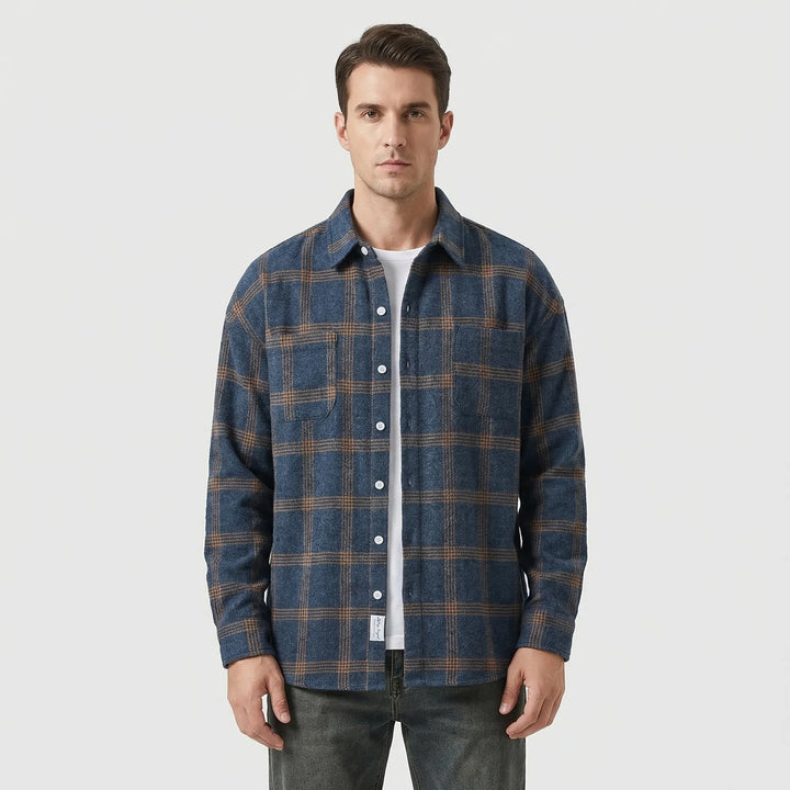 Long-Sleeve Checked Button-Up Shirt - Felipe