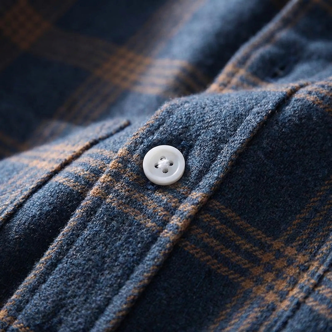 Long-Sleeve Checked Button-Up Shirt - Felipe