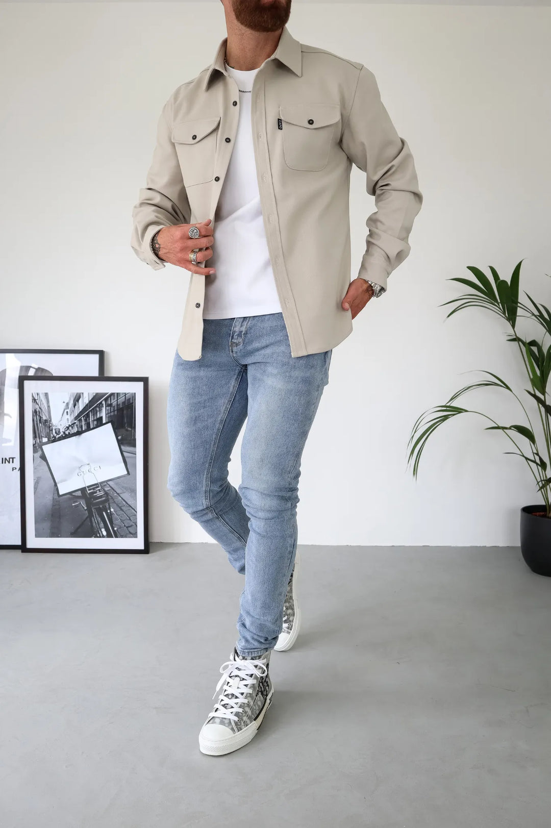 Long-Sleeved Overshirt With Chest Pockets - Fernando