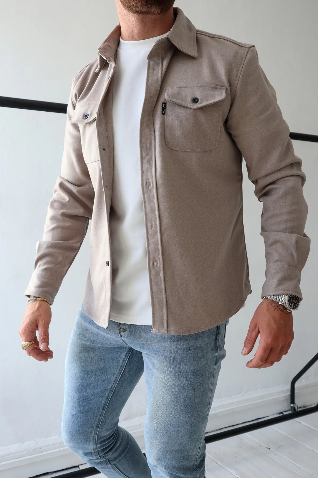 Long-Sleeved Overshirt With Chest Pockets - Fernando